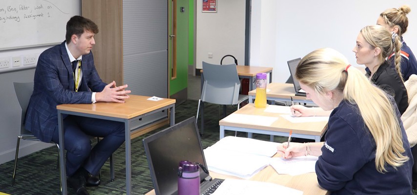 Bury College Sports students taking part mock interview sessions