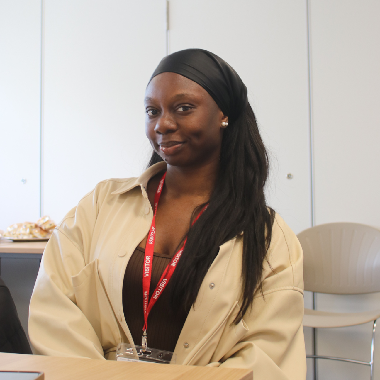 Ese, from EA Hair, at the Bury College employer event