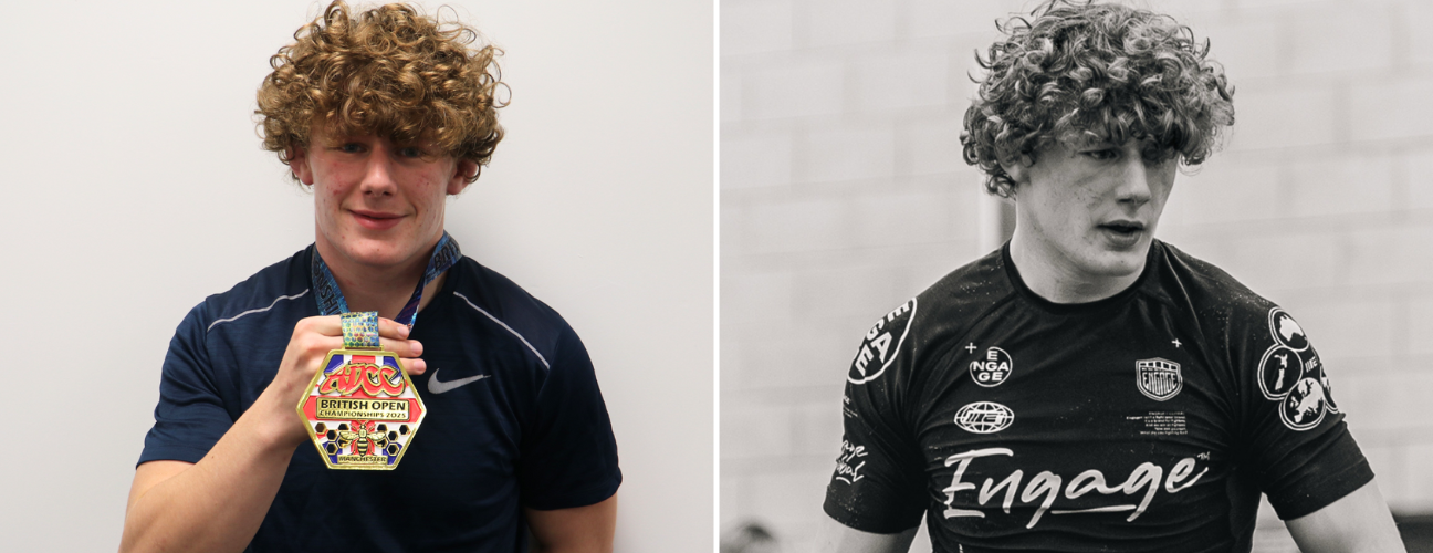 student winning martial arts competition