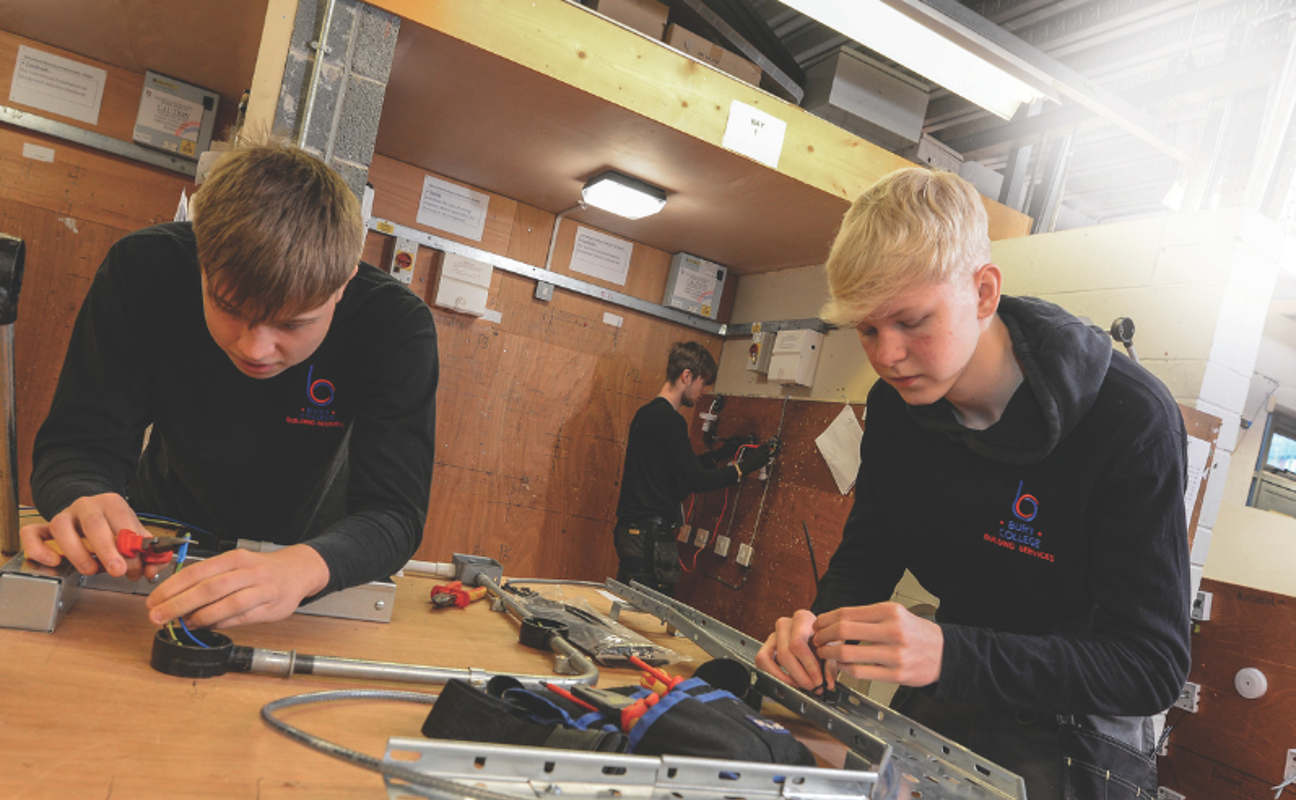 Electrical installation at Bury College