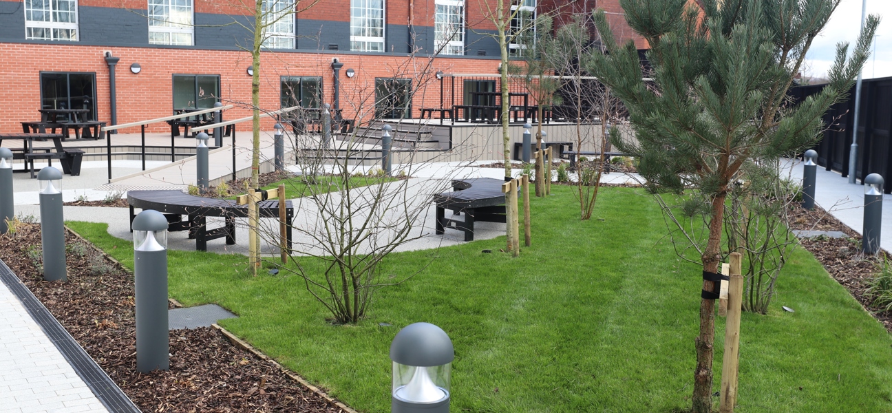 Woodbury Bistro Garden space at Bury College
