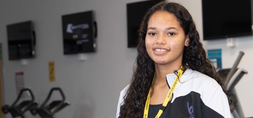 A Bury College Sports department student