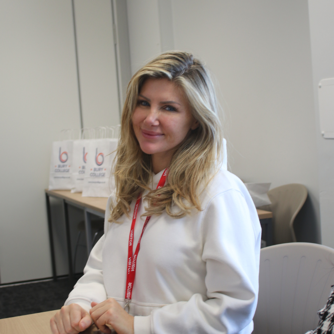 Ashley, from Little Lady Locks, at the Bury College employer event