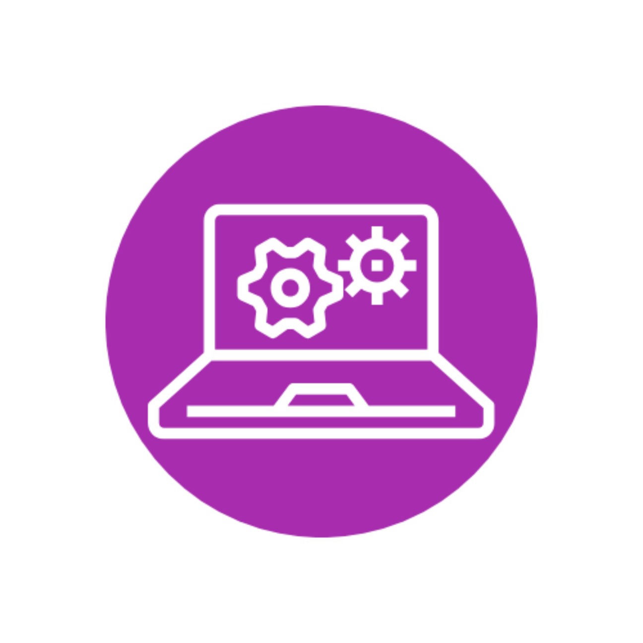 access to tools icon with laptop