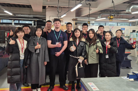 a row of Chinese delegacy students visiting Bury College