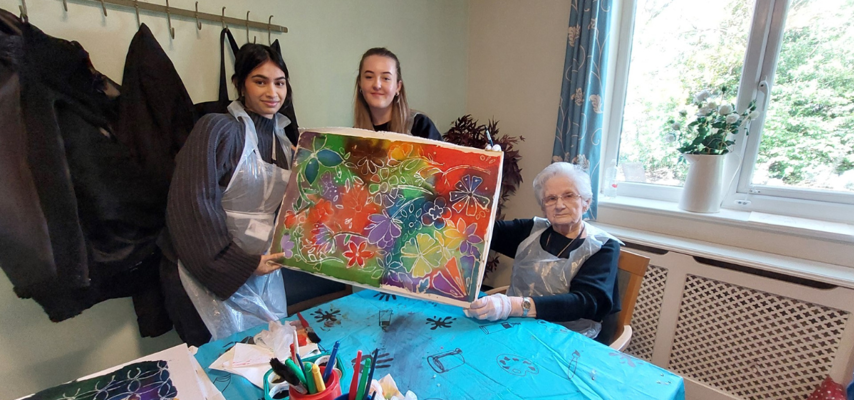 Art students at Rose Court