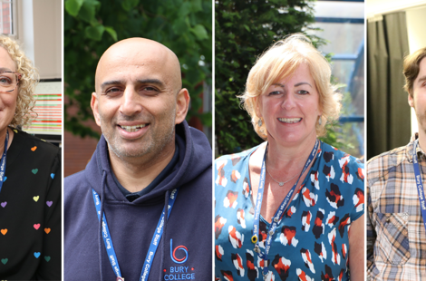 four staff from Bury College