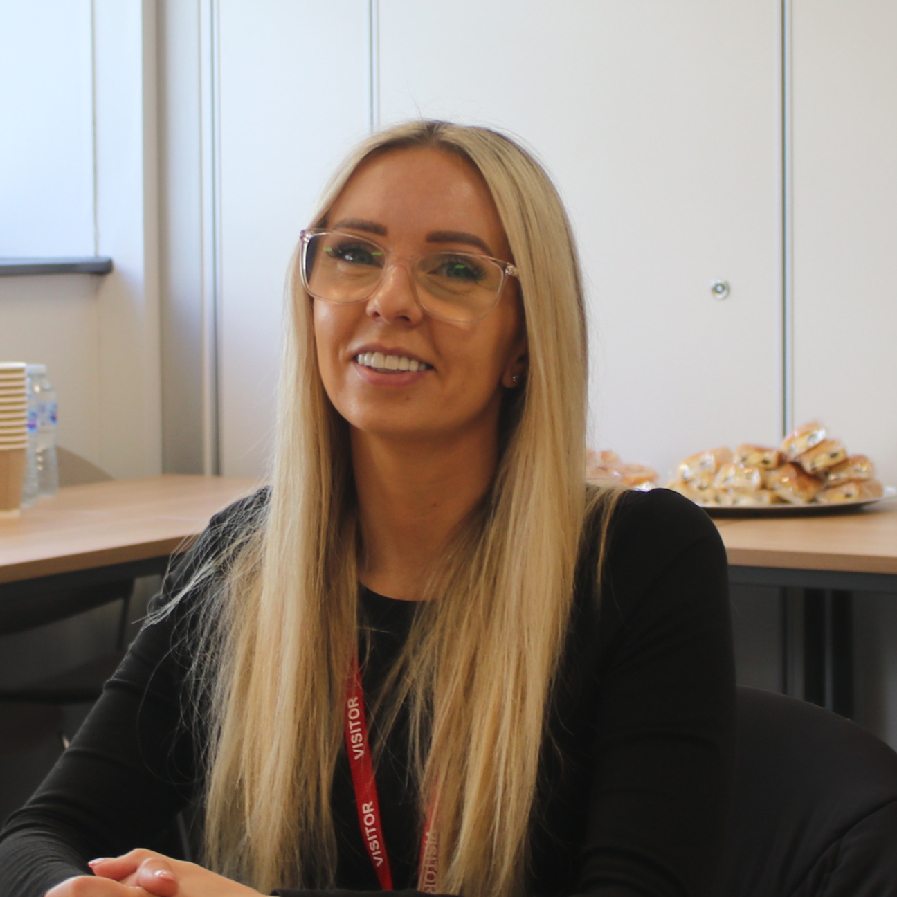 Sam, from Tierney’s Nails & Beauty, at the Bury College employer event
