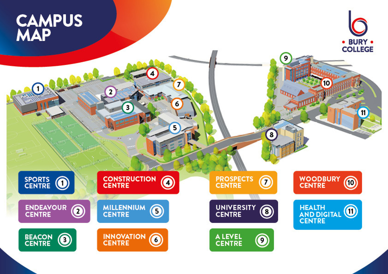 Bury College Campus Map