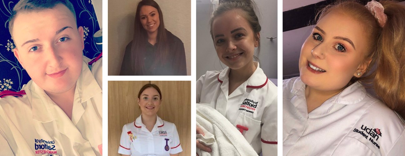 A group of Former Bury College students, who all achieved Triple Distinction Stars in their Health and Social Care Cadet Scheme