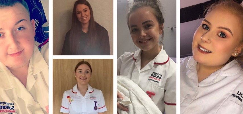 A group of Former Bury College students, who all achieved Triple Distinction Stars in their Health and Social Care Cadet Scheme