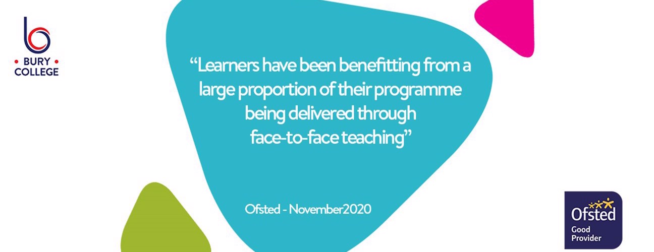 A message from Ofsted explaining how face-to-face teaching has been benefitting learners