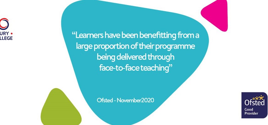A message from Ofsted explaining how face-to-face teaching has been benefitting learners