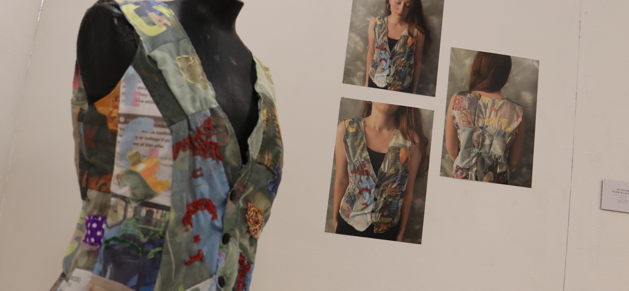 Patchwork dress designed by Bury College student