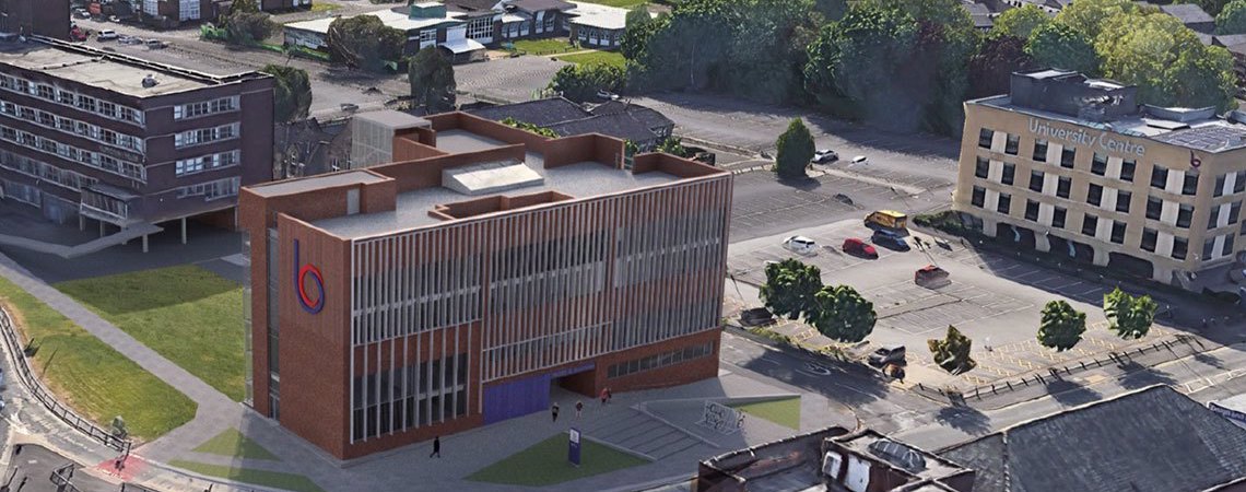 A rendering of the new STEM Building at Bury College