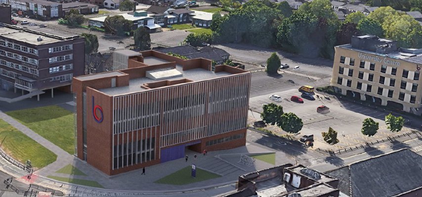 A rendering of the new STEM Building at Bury College