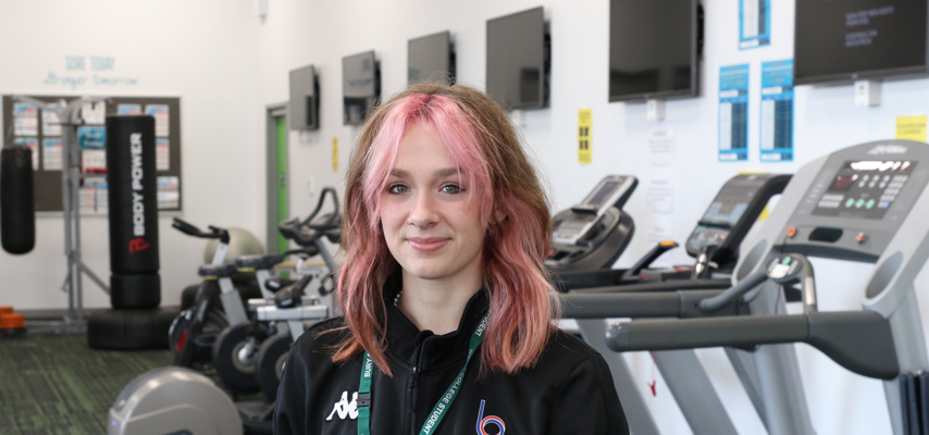 Sport student in gym