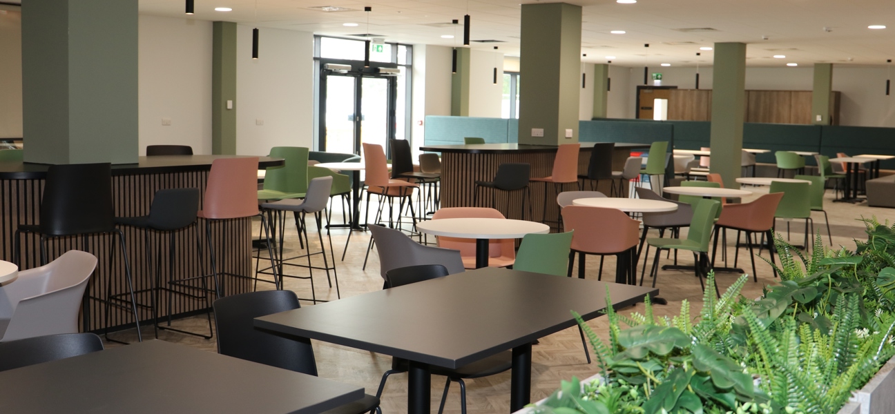 Woodbury Bistro canteen space at Bury College