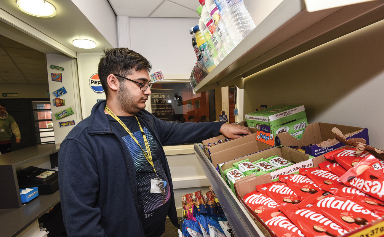 Foundation Studies students working in the Smart Shop
