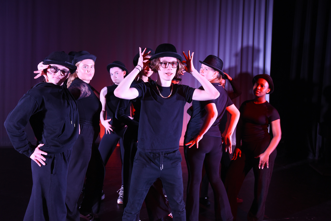 performing arts students during a performance
