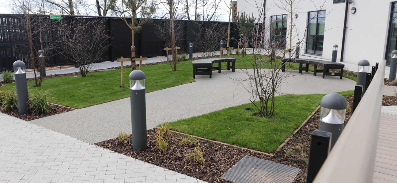 Woodbury Bistro Garden space at Bury College