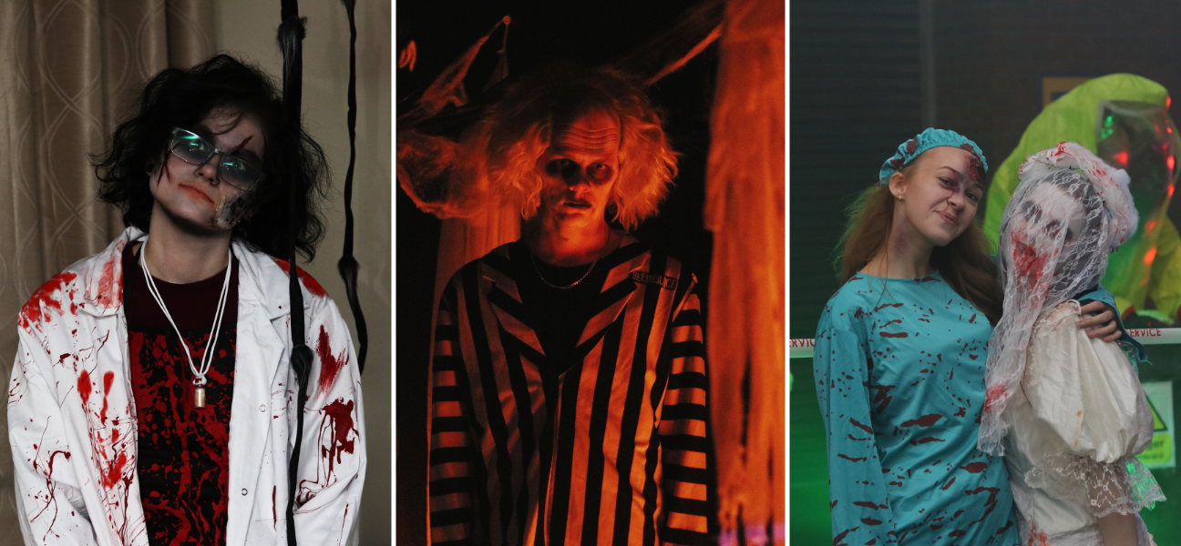 performing arts students at the Spooktacular event