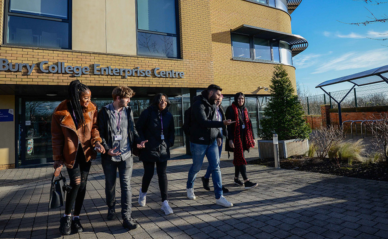 Students outside the University Centre