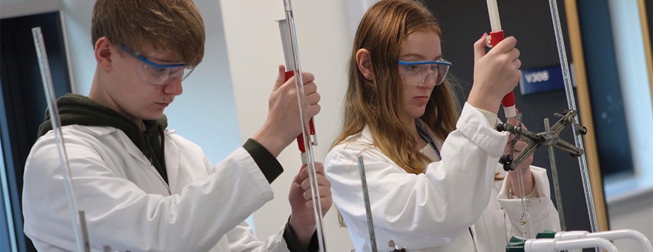 Science students in a laboratory