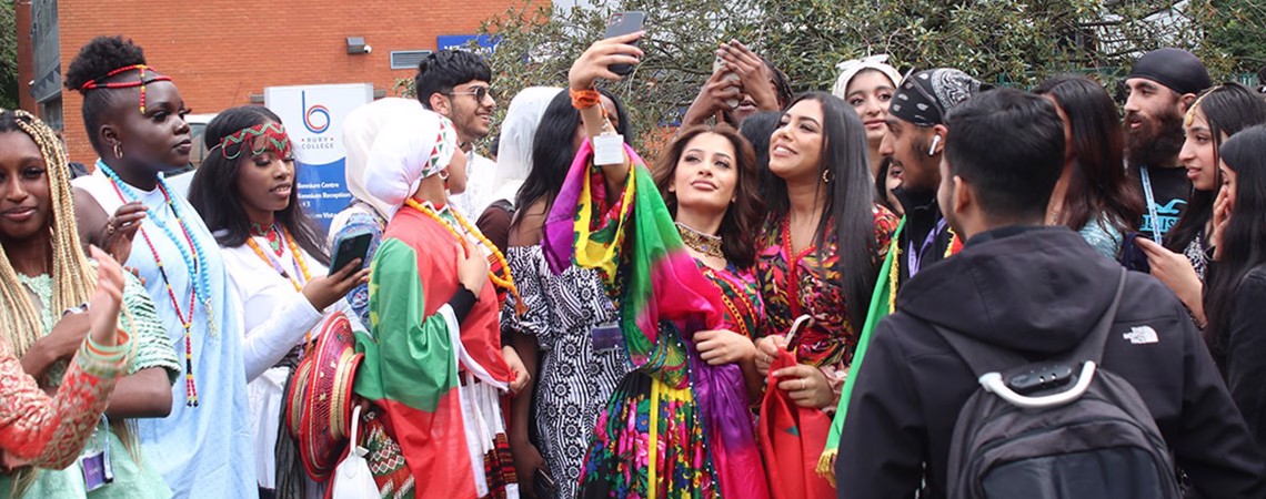 A group of students celebrating World Culture Day