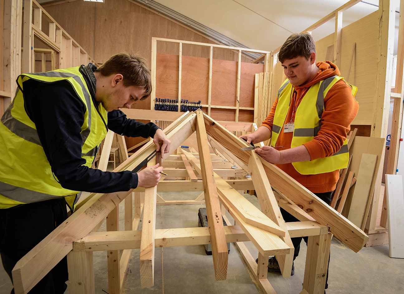 Carpentry students