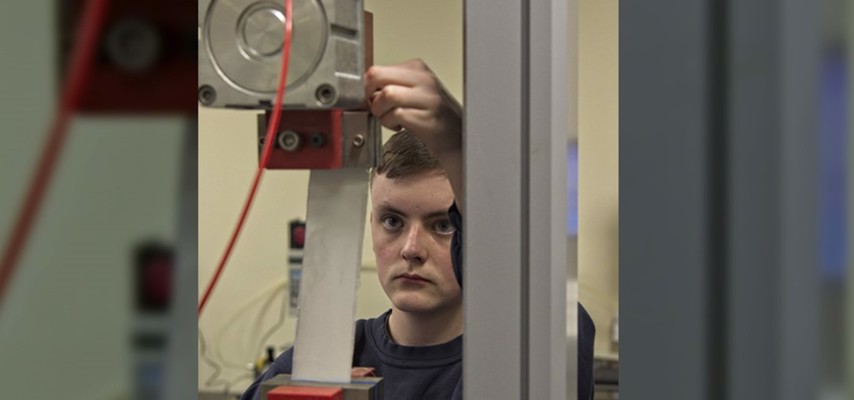 Student operating engineering machinery