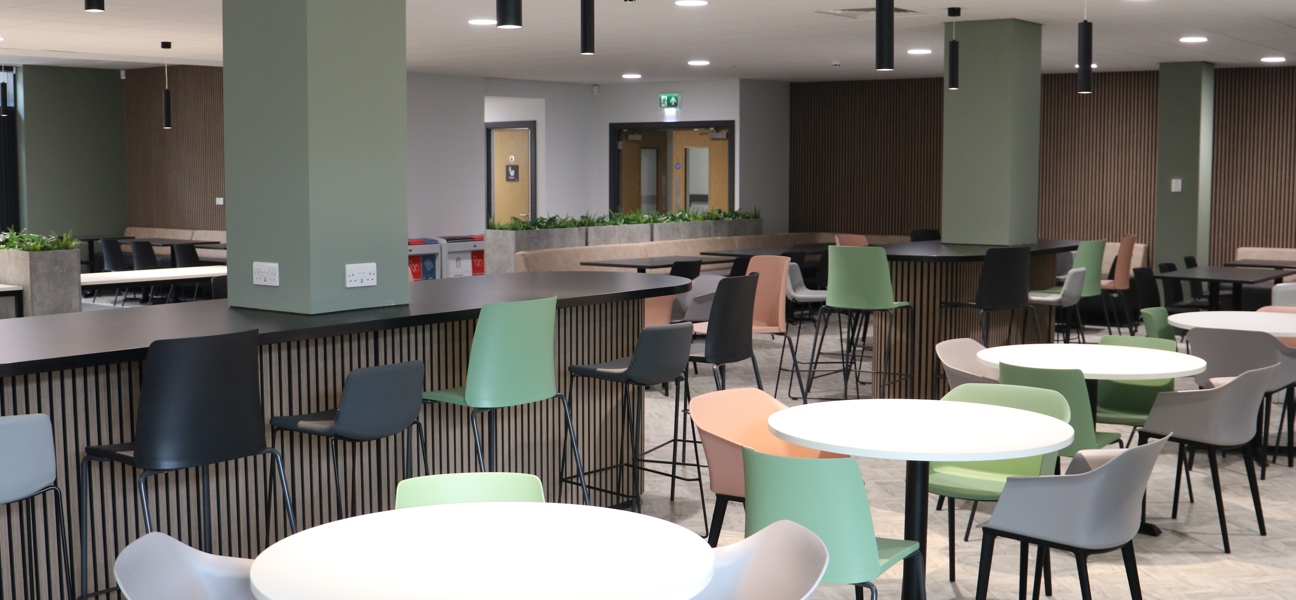 Woodbury Bistro canteen space at Bury College
