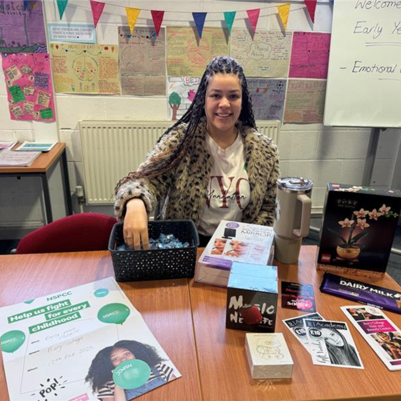 Childcare Apprentice hosting a raffle