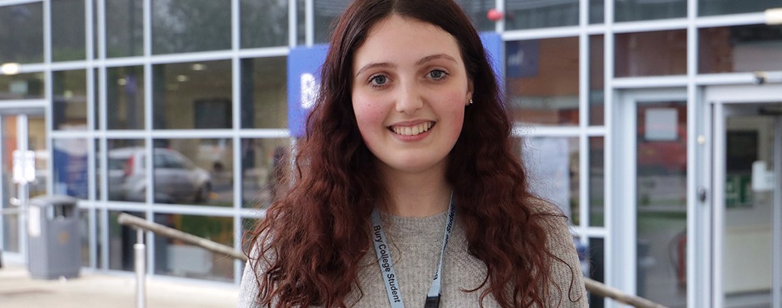 Bury College Childcare student, Keeley Orrell