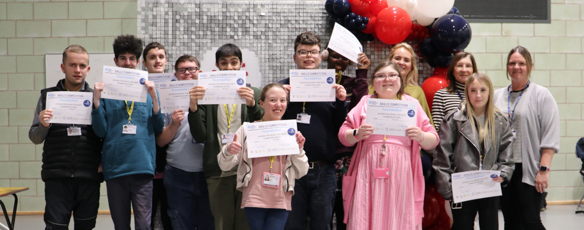 a group of foundation leaners holding certificates