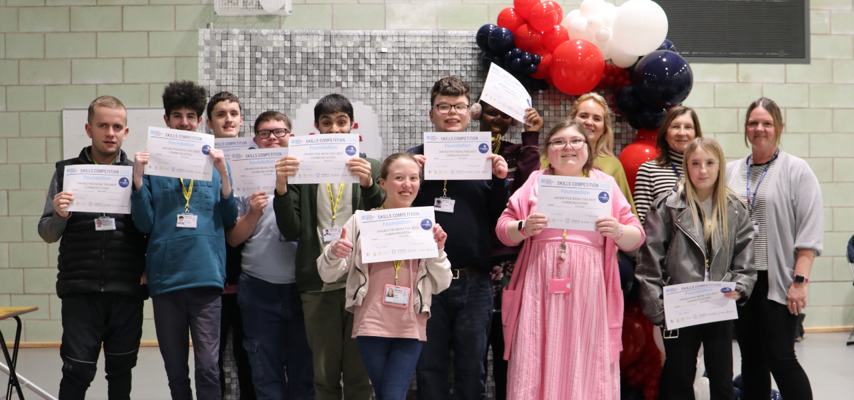 a group of foundation leaners holding certificates