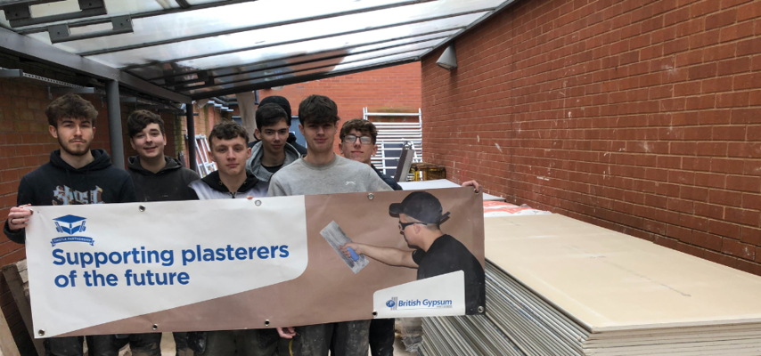 Plastering students