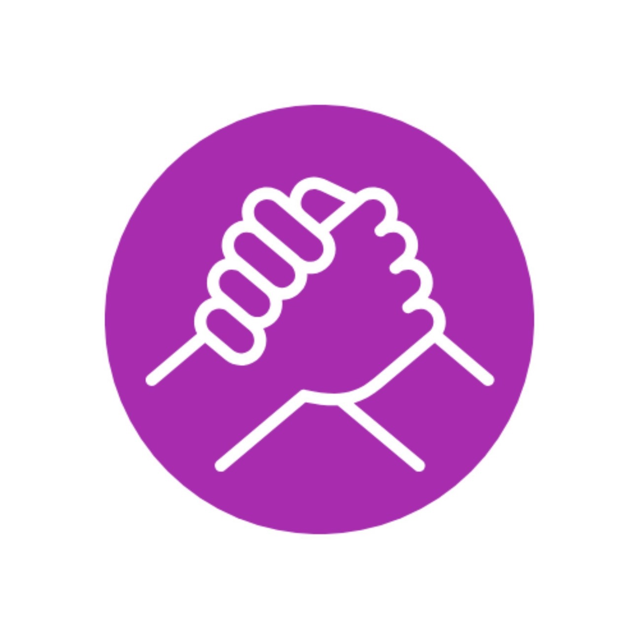 collaboration icon with two hands shaking
