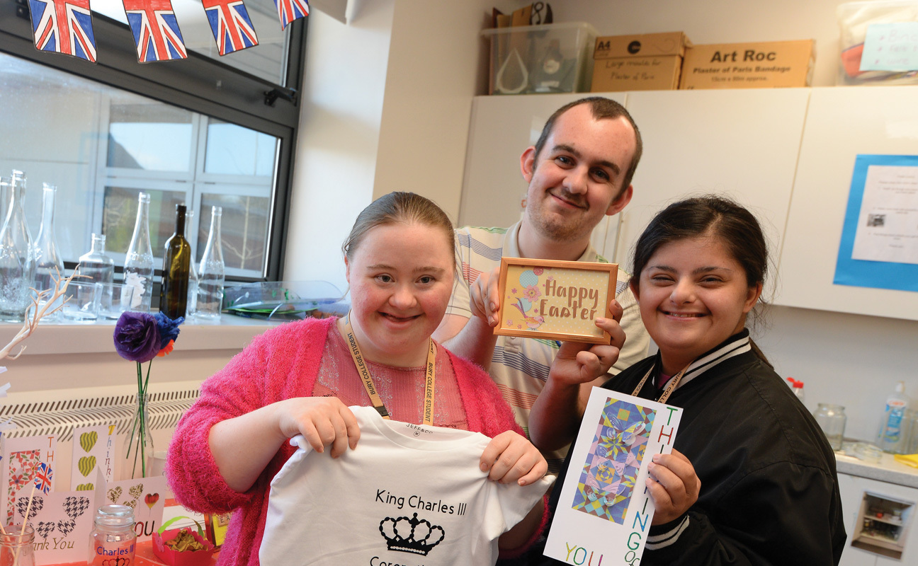 Foundation Studies students taking part in a practical activity