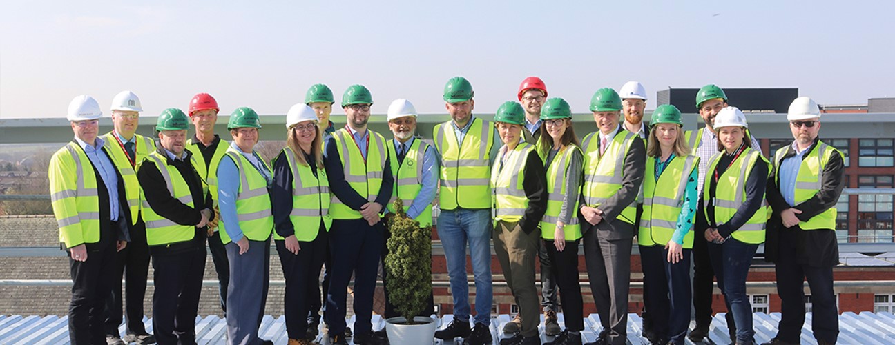 Staff on the top floor of the new Health and Digital building