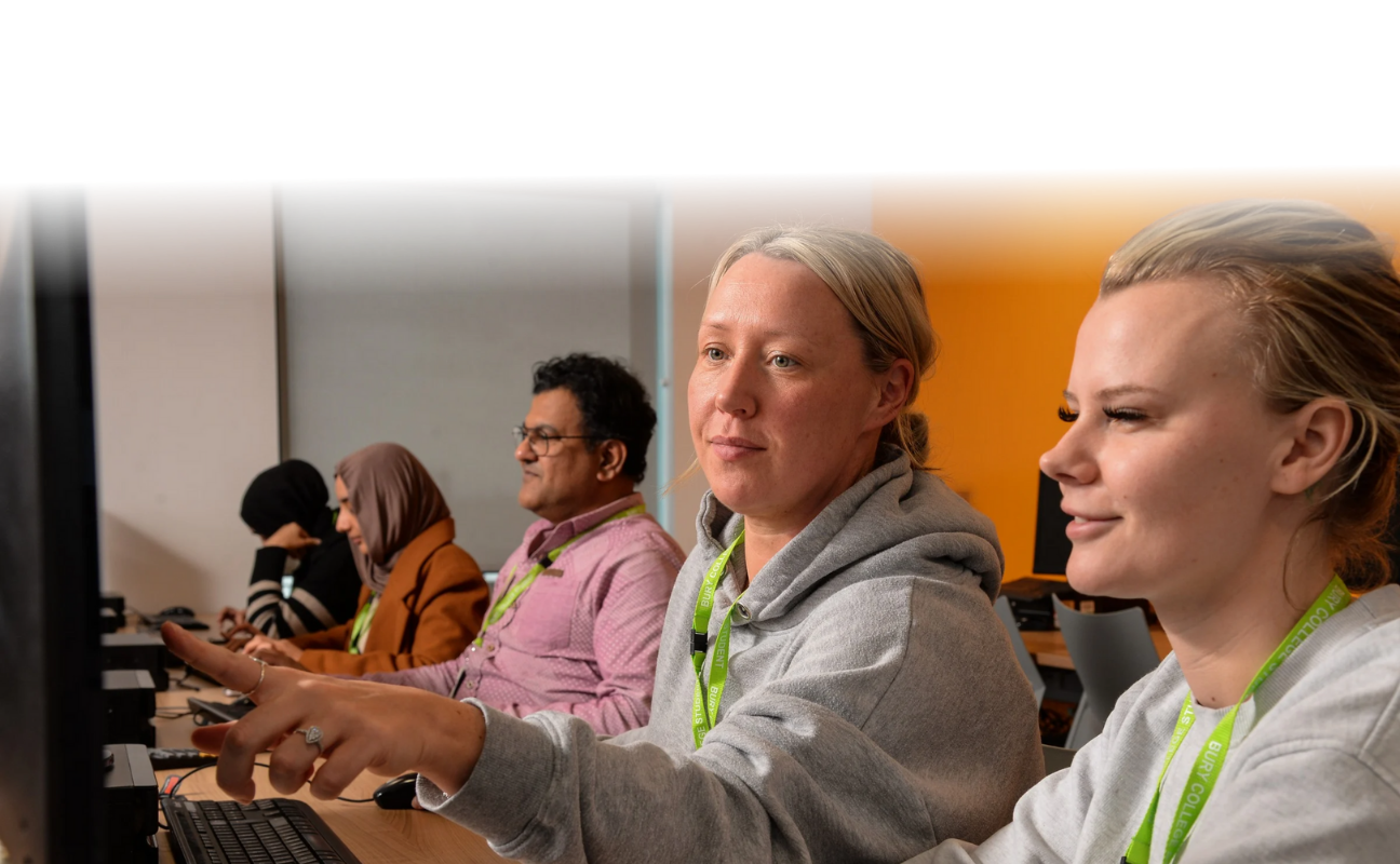 Adult learners in a classroom