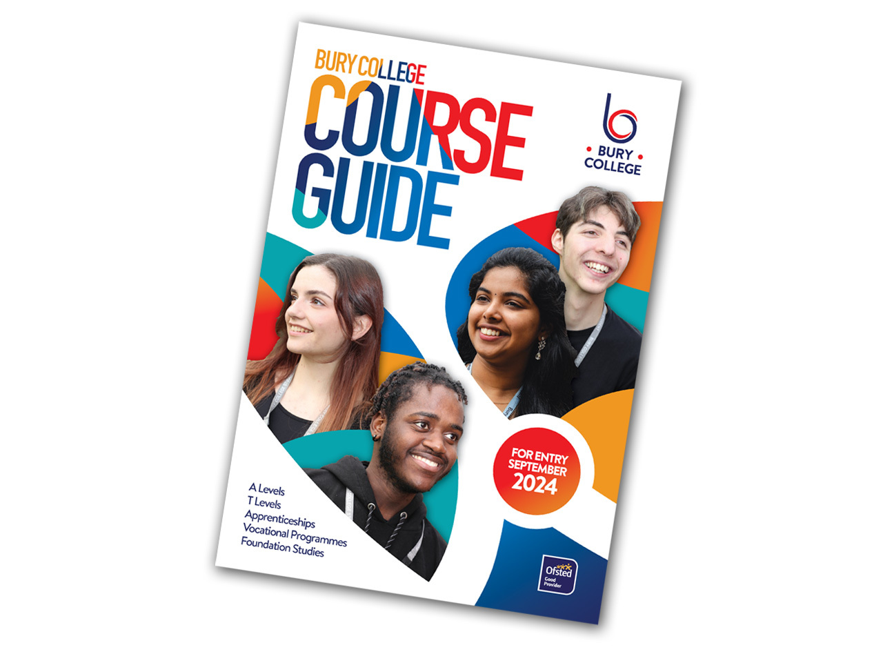 Bury College Full-time Course Guide for Sept 2024 entry