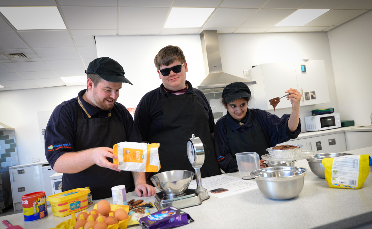 Foundation Studies students doing a practical session in the Smart Cafe