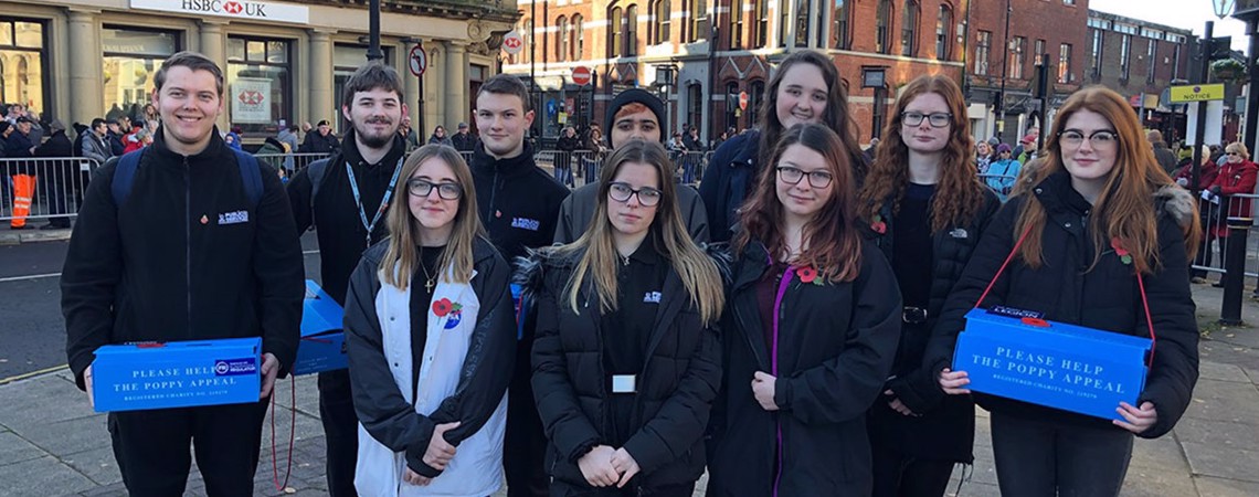 Bury College students fundraise for 2019 Poppy Appeal 
