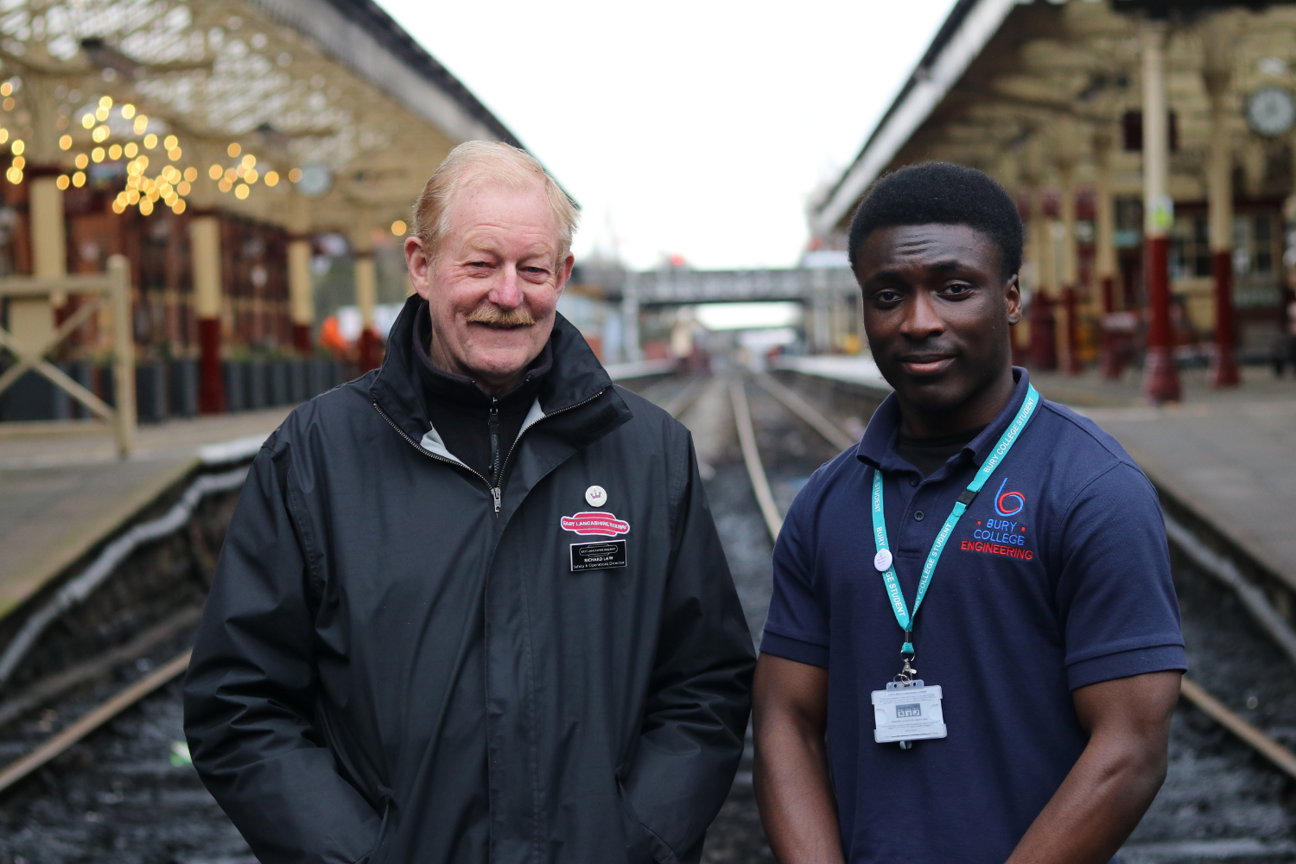 Richard Law and Isaac Mesike from East Lancashire Railway