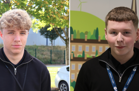 T Level students Matthew Millward and Carson Hamer
