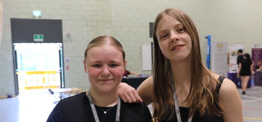 Students at the Bury College Higher Education Fair