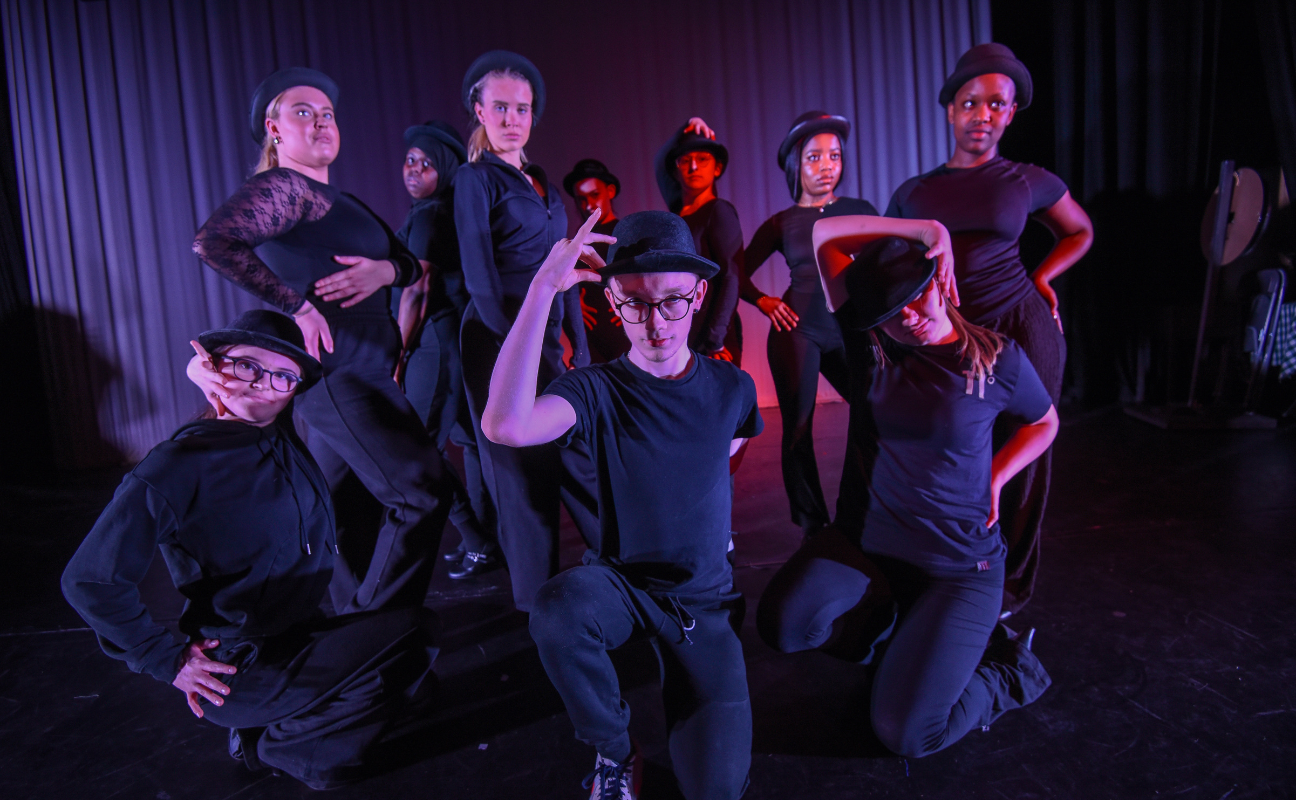 performing arts students during a performance