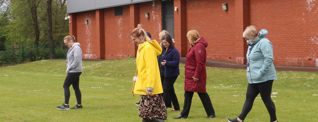 Bury College staff on a "Mental Health" walk