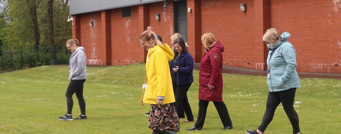 Bury College staff on a "Mental Health" walk